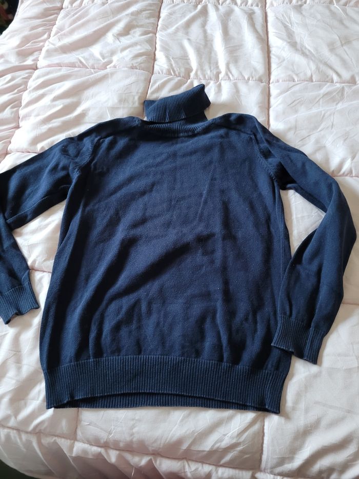 pull col roulée bleu marine zara 12ans (1e)