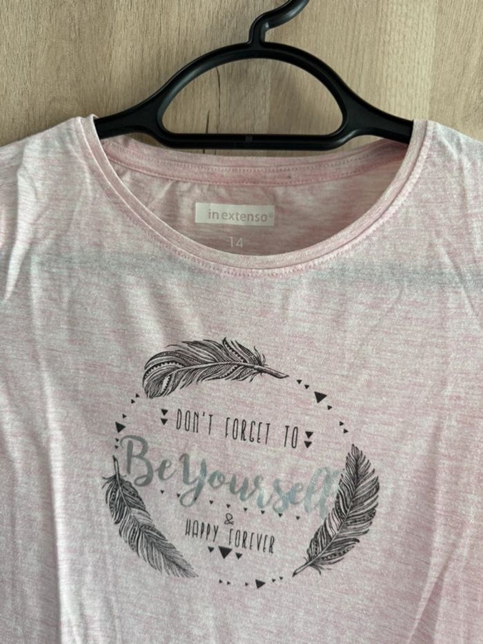 T shirt fille rose - photo numéro 2