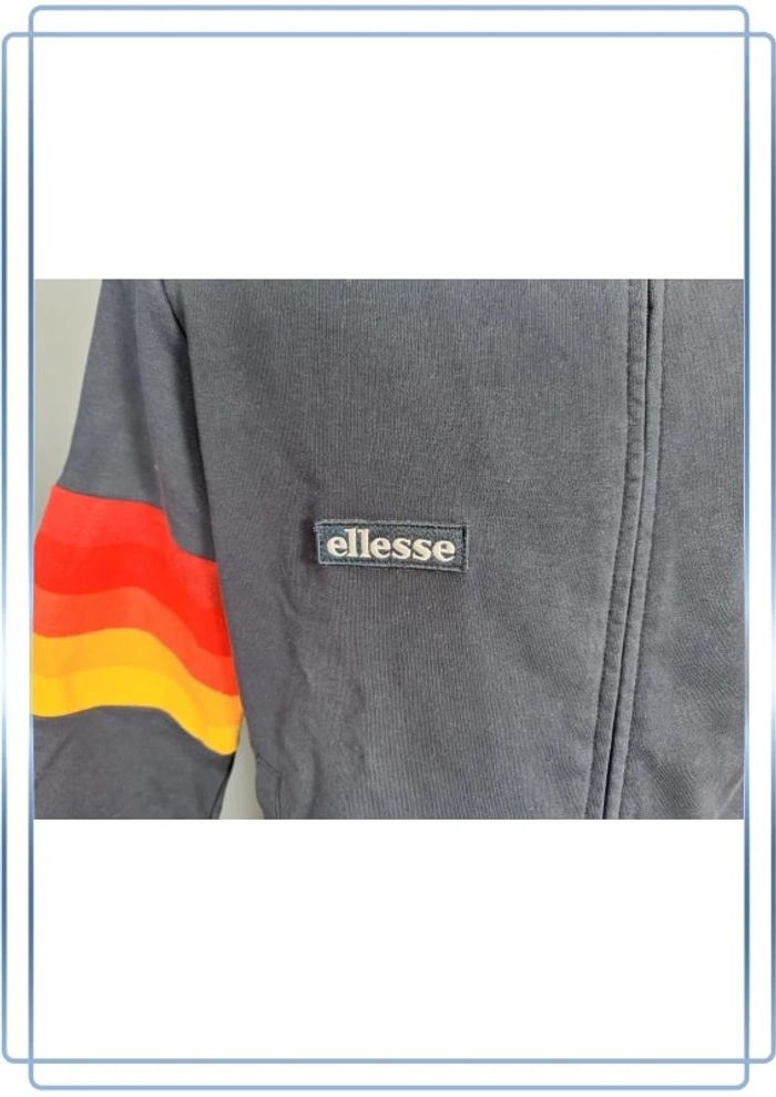 Veste  /Track jacket ellesse vintage bleu foncé / homme - taille M / brodé (104) - photo numéro 4