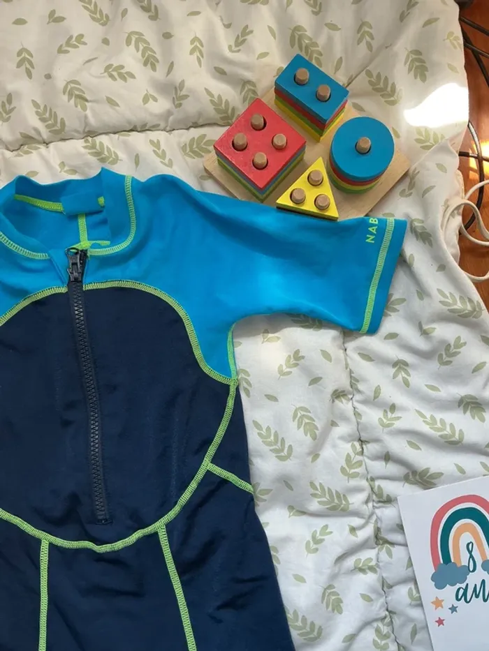 combinaison anti uv bleu et bleu marine 8 ans nabaiji - photo numéro 6