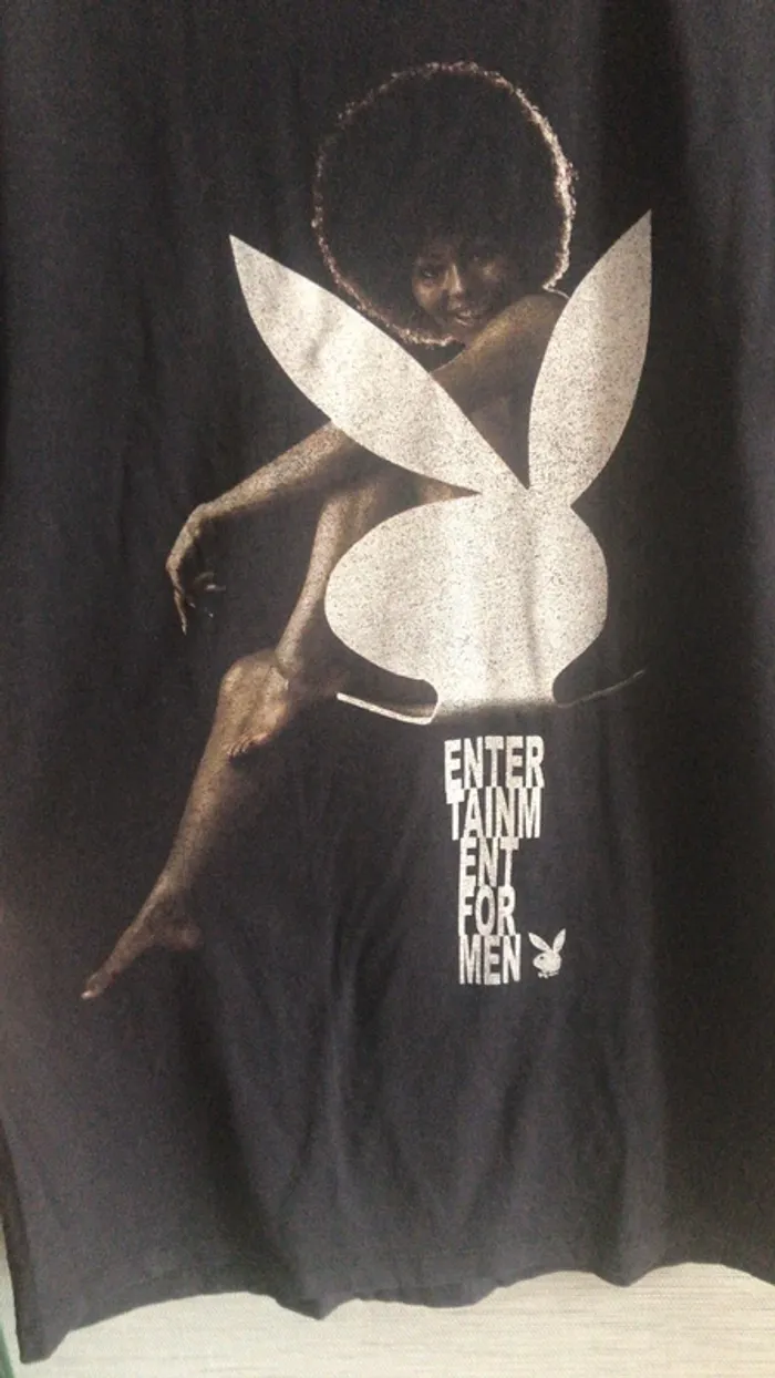 T-shirt noir playboy Celio - photo numéro 2