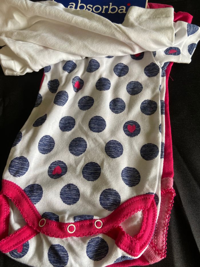 Lot de 3 bodies fille manches courtes - photo numéro 3