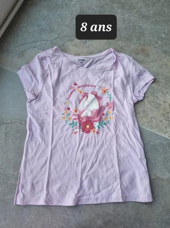T shirt licorne - 8 ans