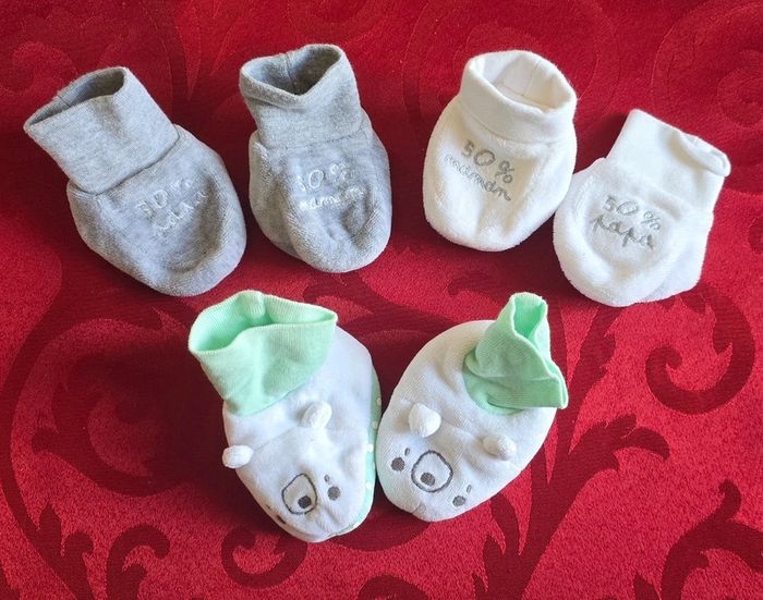 Chaussons naissance unité ou lot