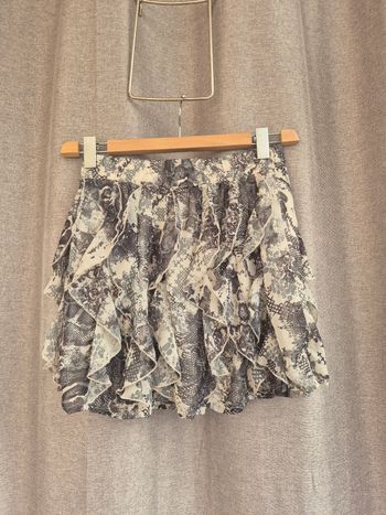 ​Jupe courte à volants "No Excuse" - Imprimé serpent - Taille 38