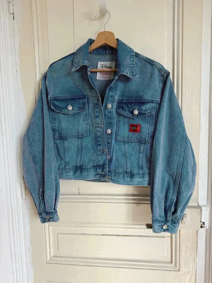 Veste en Jean Vintage Disney (Mickey) & Pull and Bear - Taille XS - Très Bon État