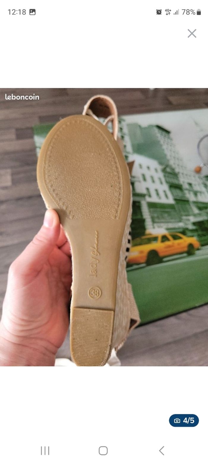 Paire d'espadrille compensé-Pointure 38 - photo numéro 4