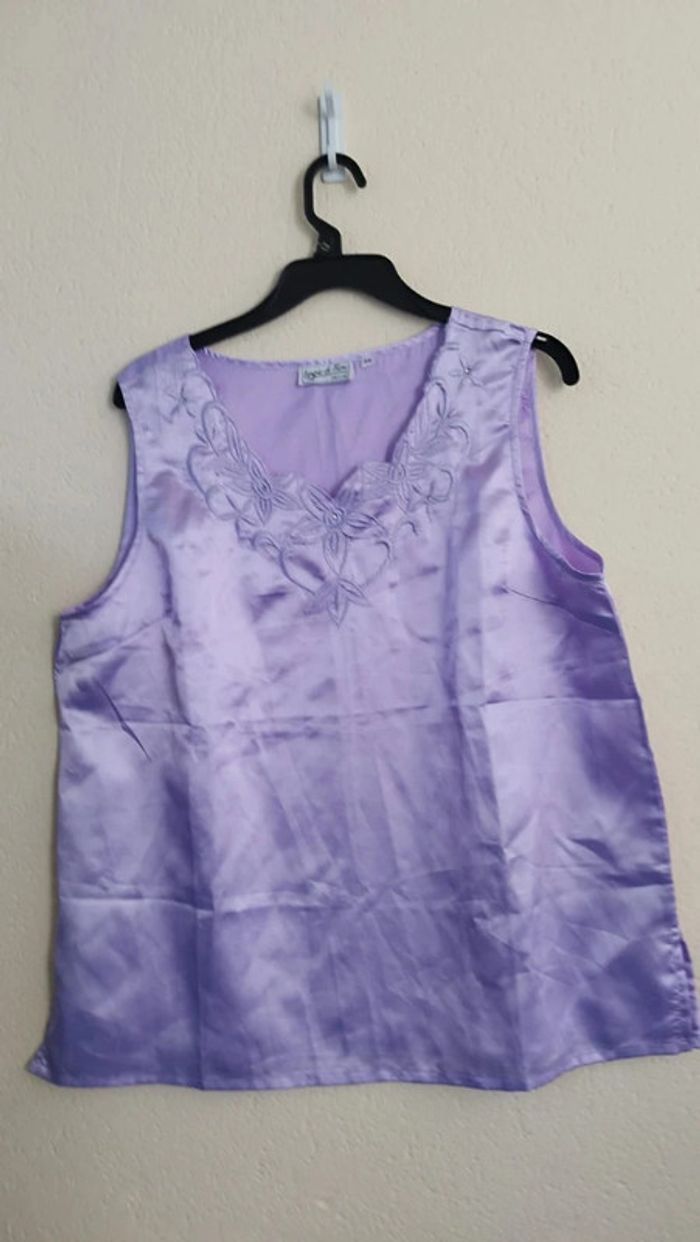 Top mauve - Sergio di Fiori - taille 48