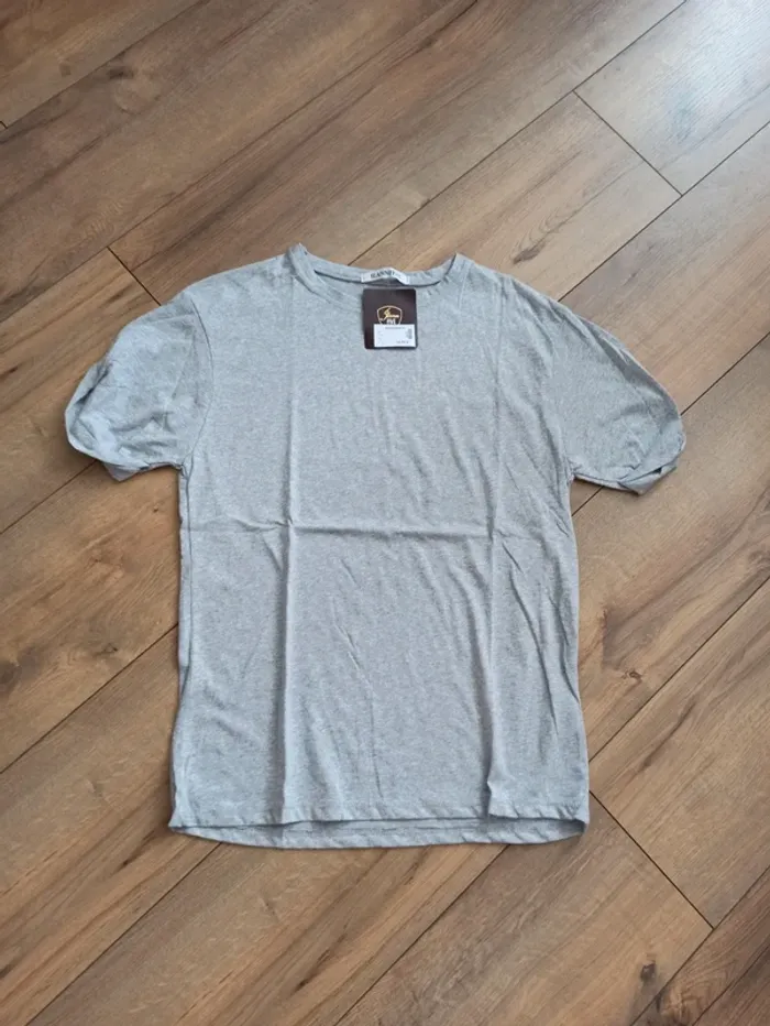 Tee shirt uni gris homme L