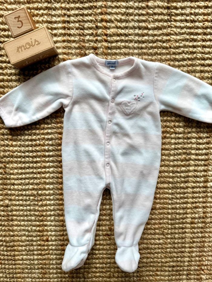 Pyjama velours Absorba 3mois / 60cm