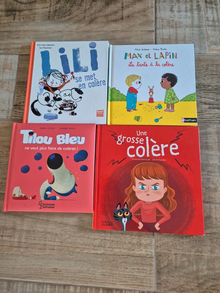 Lot de 4 livres sur le thème de la colère