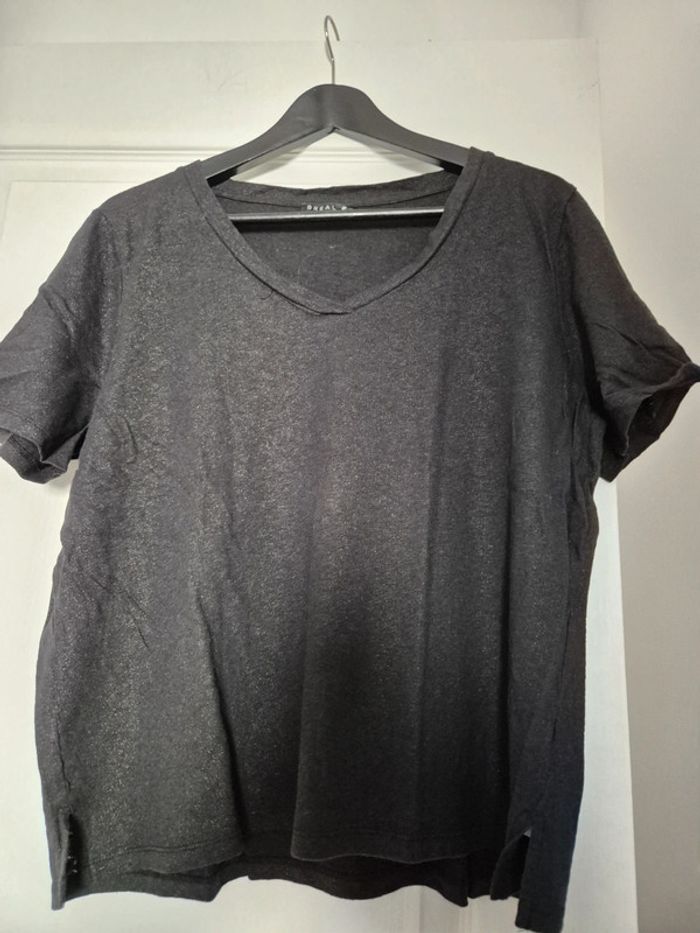 Tee-shirt noir Taille XL Patrice Bréal irisé