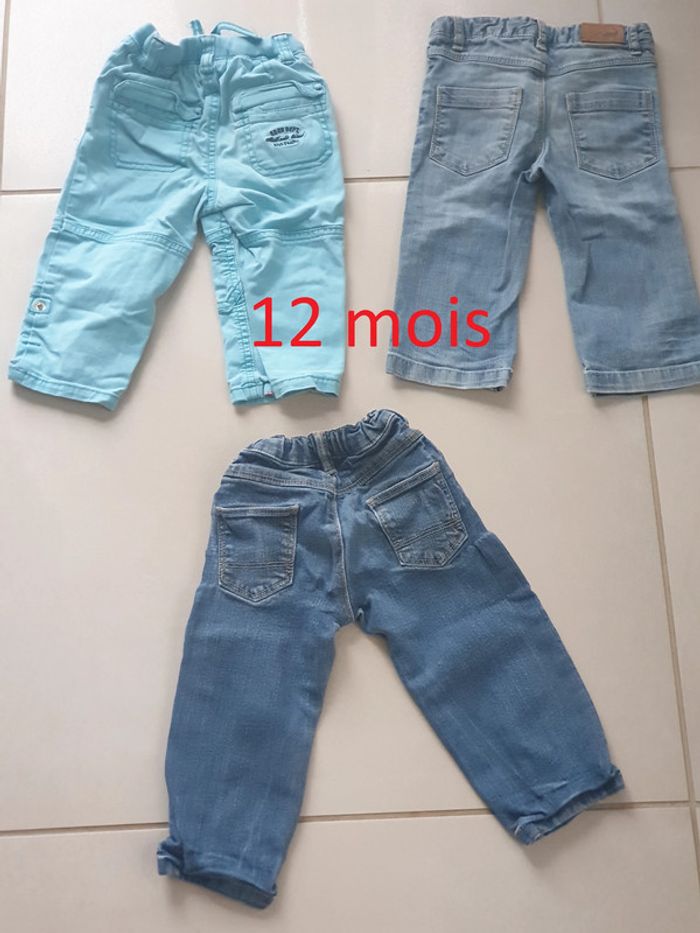 3 pantalons 12 mois