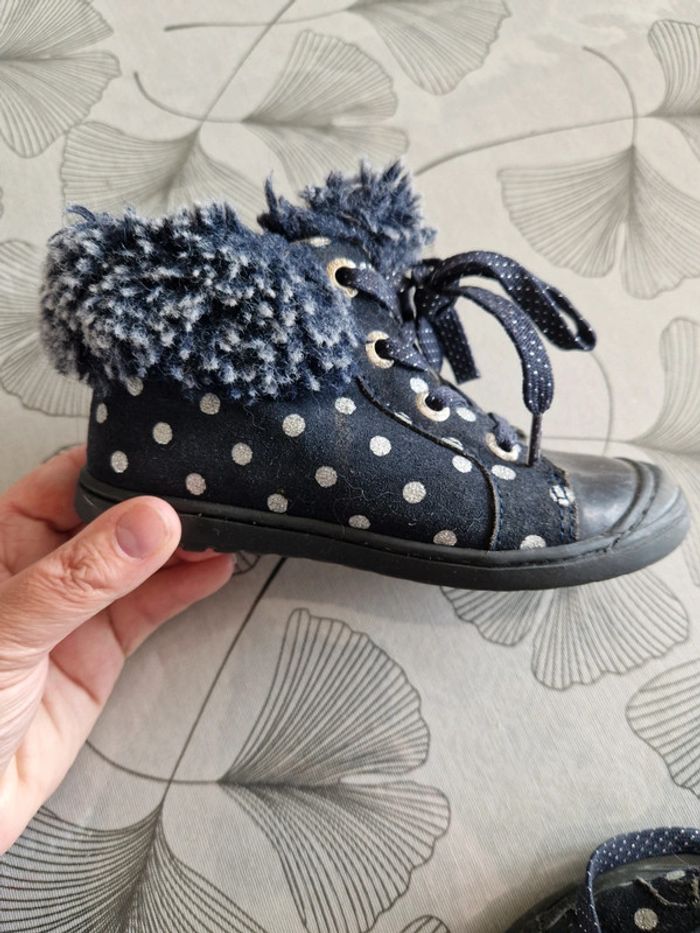 Chaussures bottines bellamy taille 26 cuir bleu