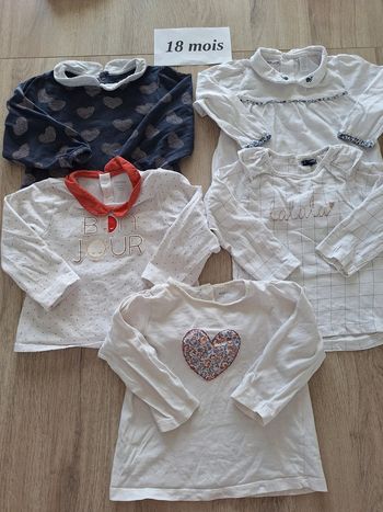 Lot de 5 hauts 18 mois