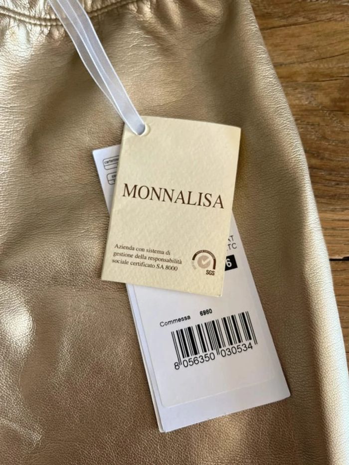 Legging en similicuir doré Monnalisa - photo numéro 3