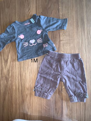Lot teeshirt pantalon 1M