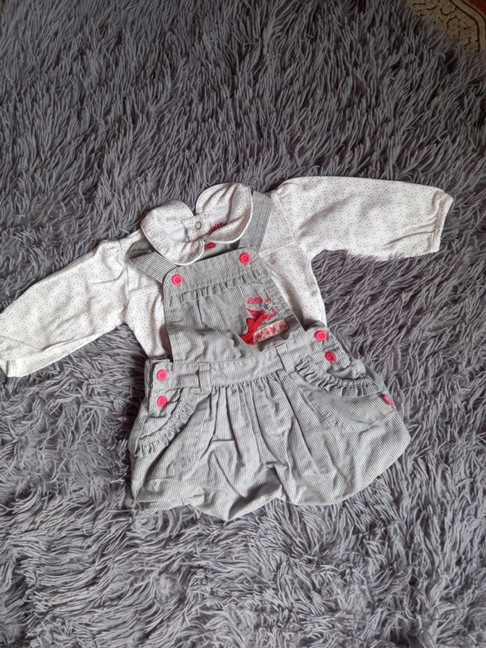 Ensemble fille Robe boule + blouse 3 mois