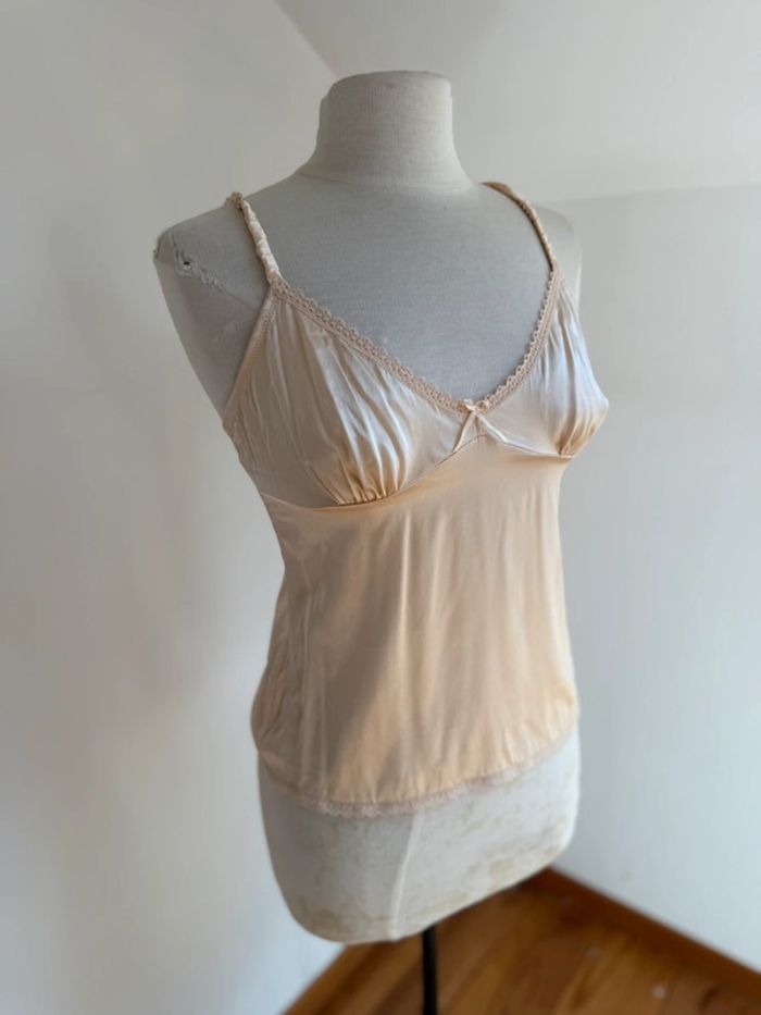 Superbe Caraco avec dentelle en soie 🌸 42 XL - photo numéro 2