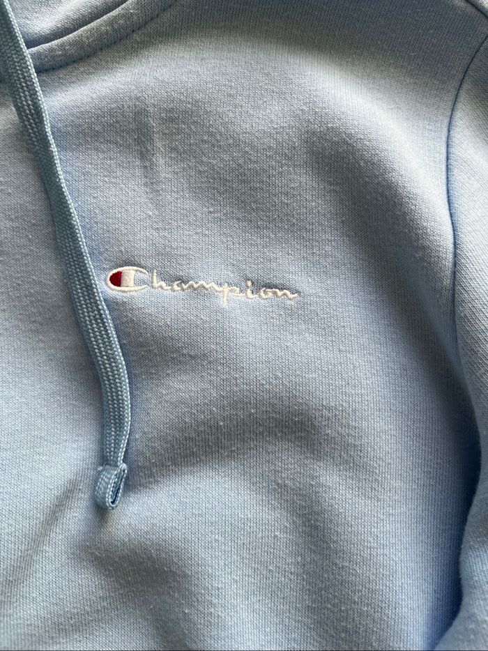 Veste à capuche champion bleu ciel - photo numéro 5