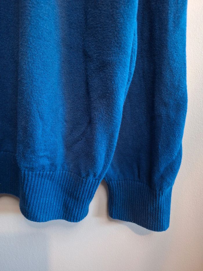 Pull tommy hilfiger bleu homme - taille XL - col V - coton - photo numéro 6