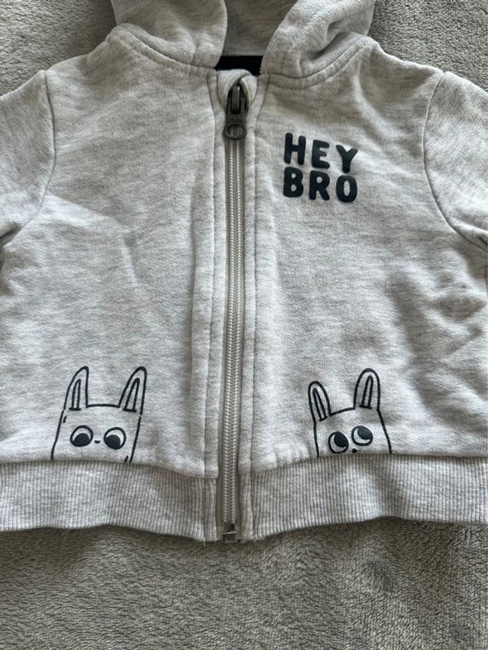 Sweat zippé à capuche - 3 mois - Kiabi - photo numéro 2