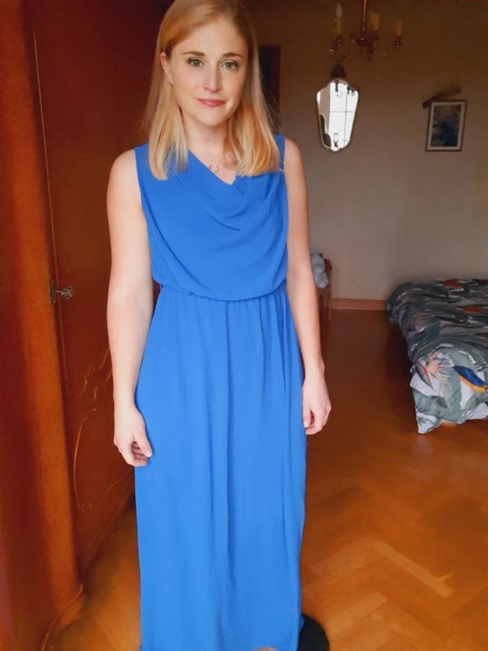 Robe longue soirée bleu roi 40 - photo numéro 2