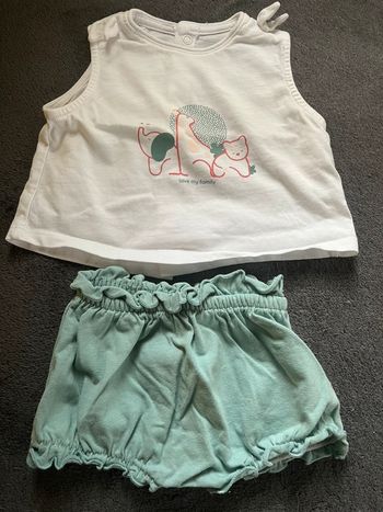 Ensemble débardeur short love my family Obaïbi