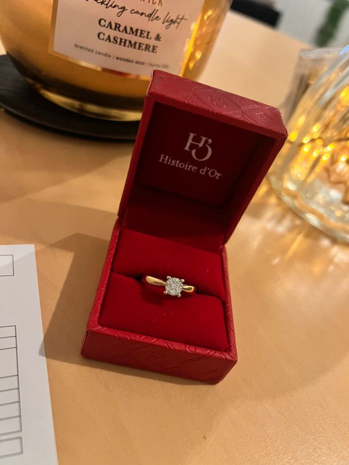 Bague solitaire or jaune t52 - photo numéro 7
