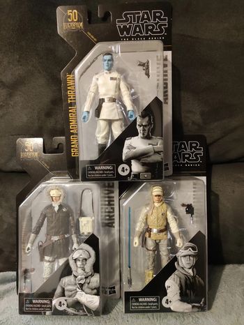 Lot Figurine Star Wars Black Series Han Solo Luke Skywalker et Admiral Thrawn