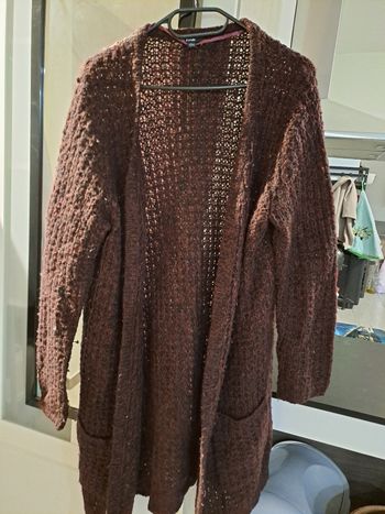 Veste longue rouge