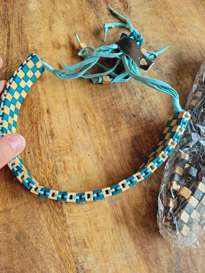 Lot collier perles Ras de cou large - photo numéro 3