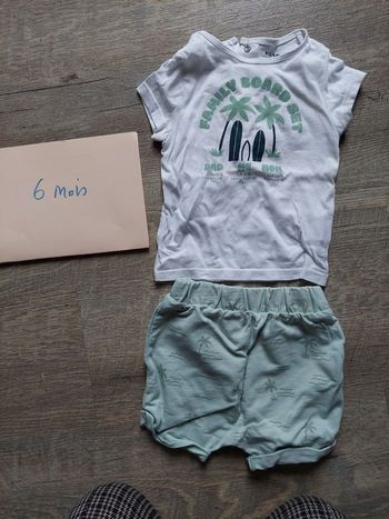 Ensemble short tee shirt 6mois kiabi