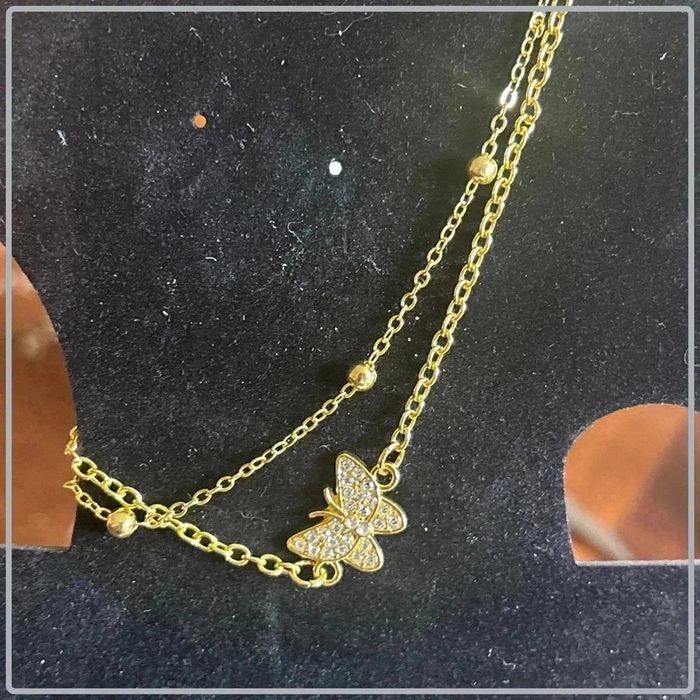 Bracelet cheville papillon doree - photo numéro 2