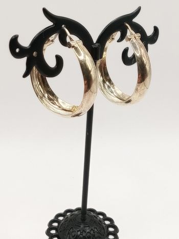 Orecchini cerchio argento dorato color oro giallo, placcato 18 kt? Stile gitana