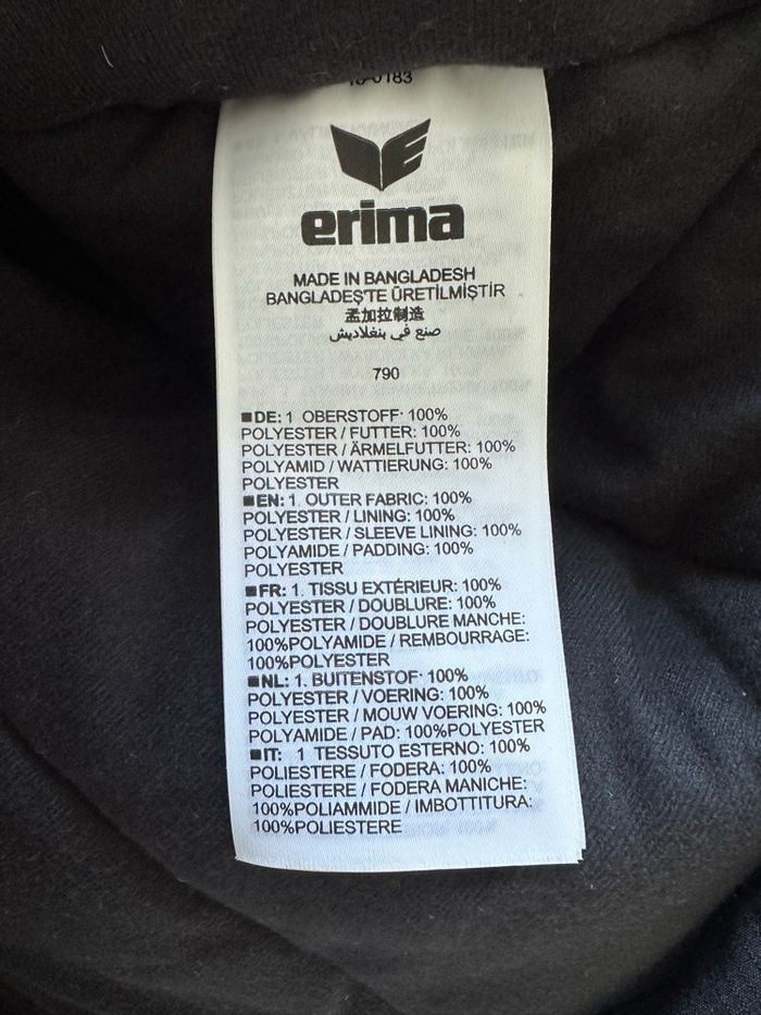 Doudoune noire foot taille S erima - photo numéro 9
