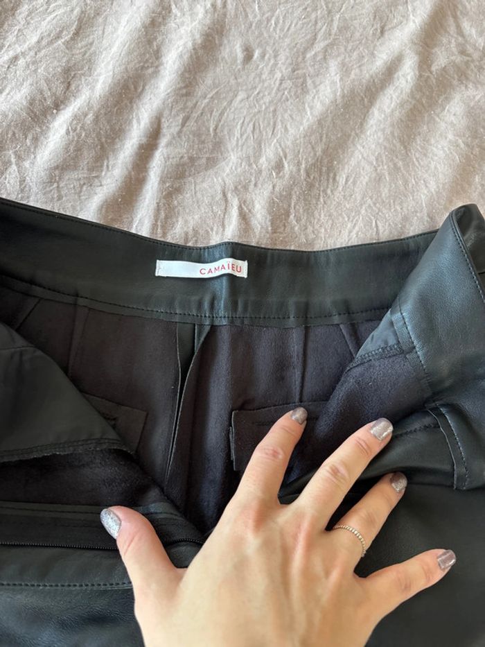 Short en cuir taille 38 Camaïeu - photo numéro 3