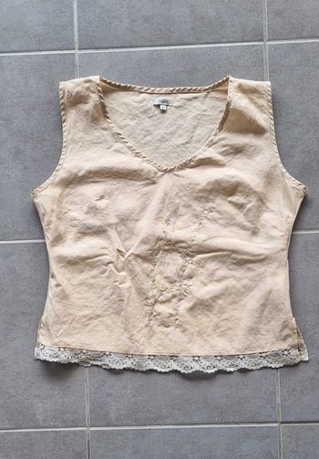 Débardeur à paillettes en ramie neuf
