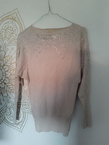 Joli pull bohème beige taille 36