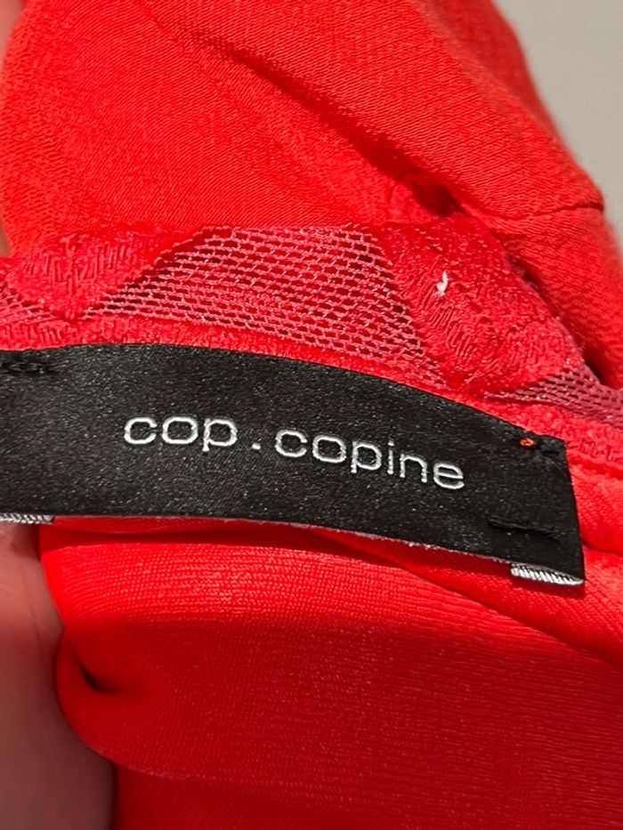 Robe Gala Rouge, dentelle, voile, Copcopine, taille 36 - photo numéro 16