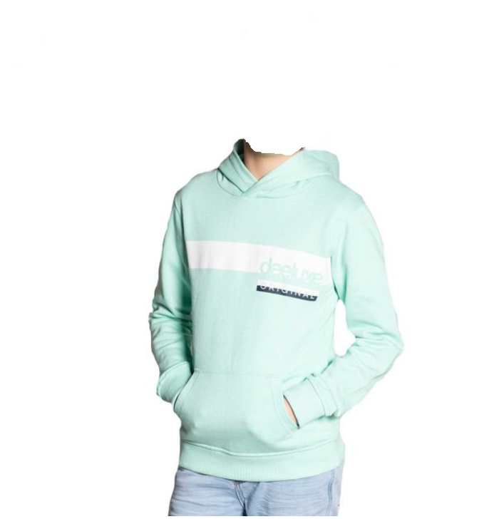 Sweat capuche Deeluxe homme vert amande Tequila taille L - photo numéro 3