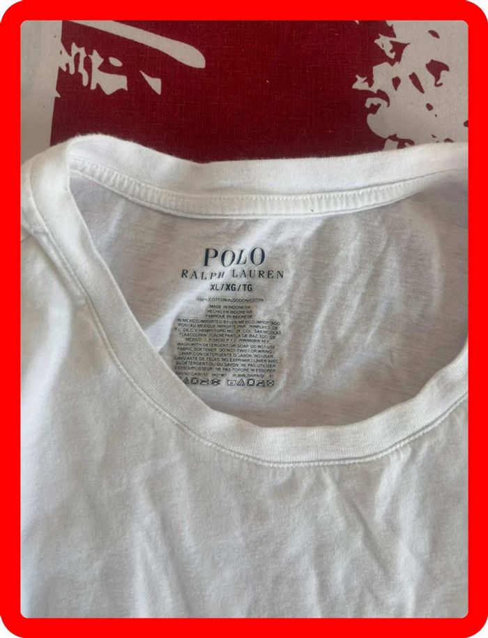 T-shirt polo Ralph Lauren taille Xl blanc - photo numéro 3