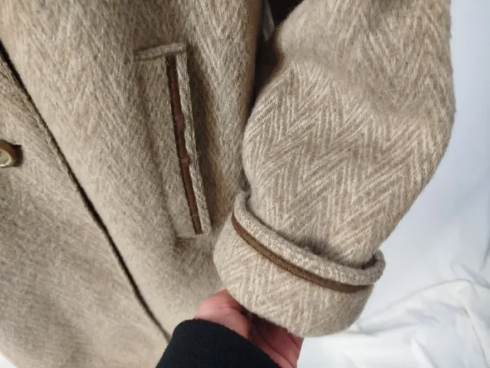 Manteau long beige femme 100% laine coupe élégante - confortable et chic A260 - photo numéro 7