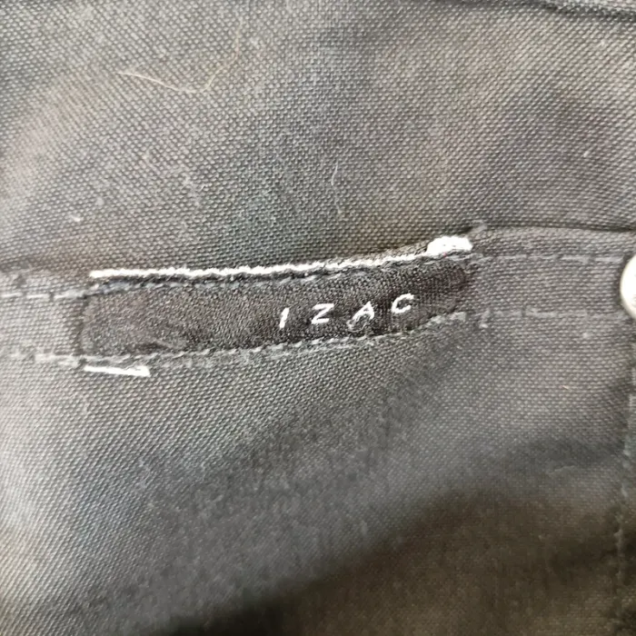 Pantalon droit noir IZAC taille 42 en polyester viscose lycra élégant A1524 - photo numéro 5
