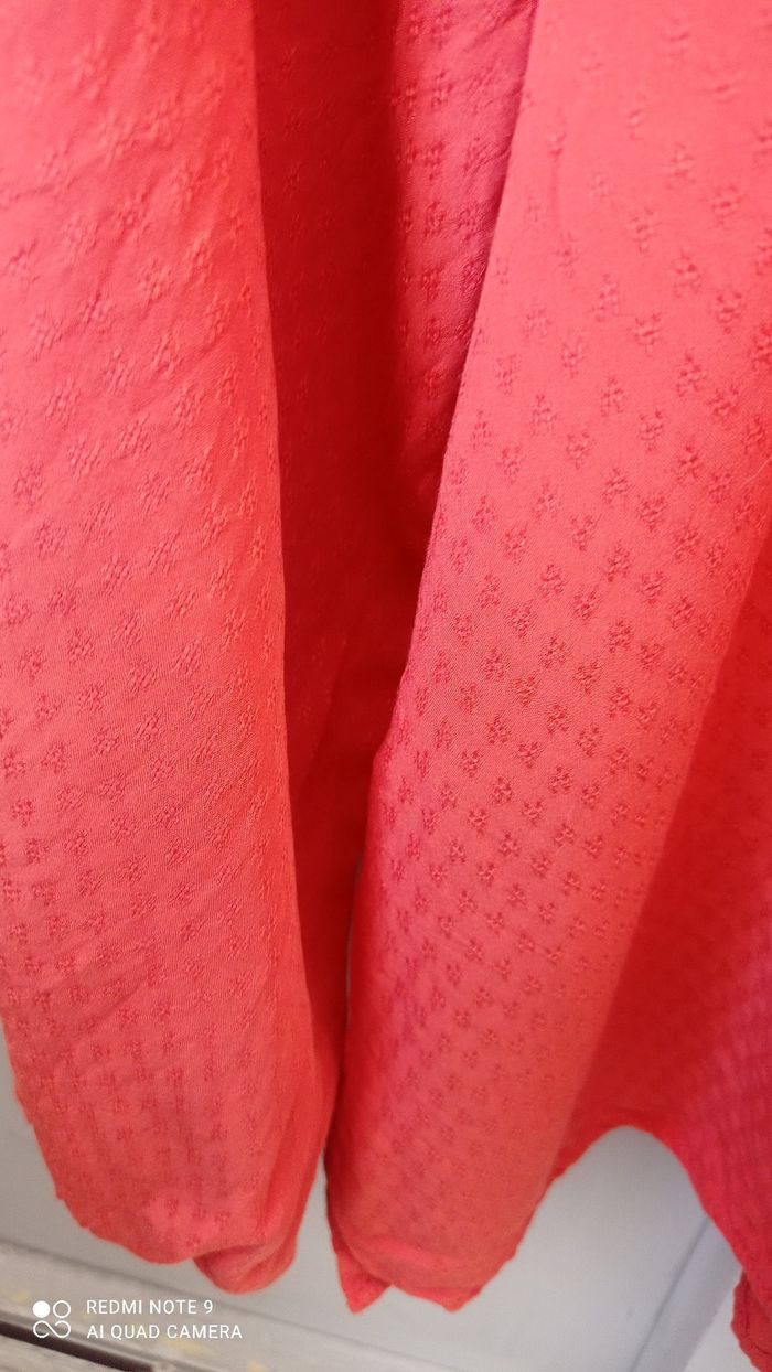 Blouse Promod a petites broderies coloris corail taille S - photo numéro 3
