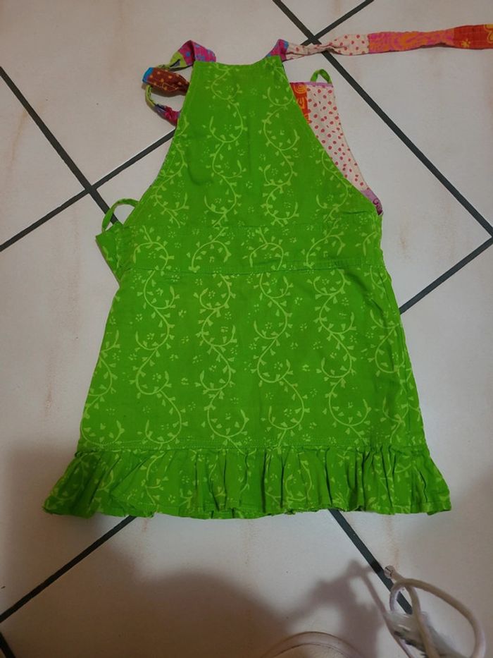 Robe été multicolore réversible verte - photo numéro 4
