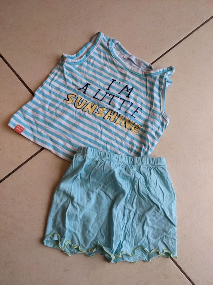 Tenue été fille 12 mois