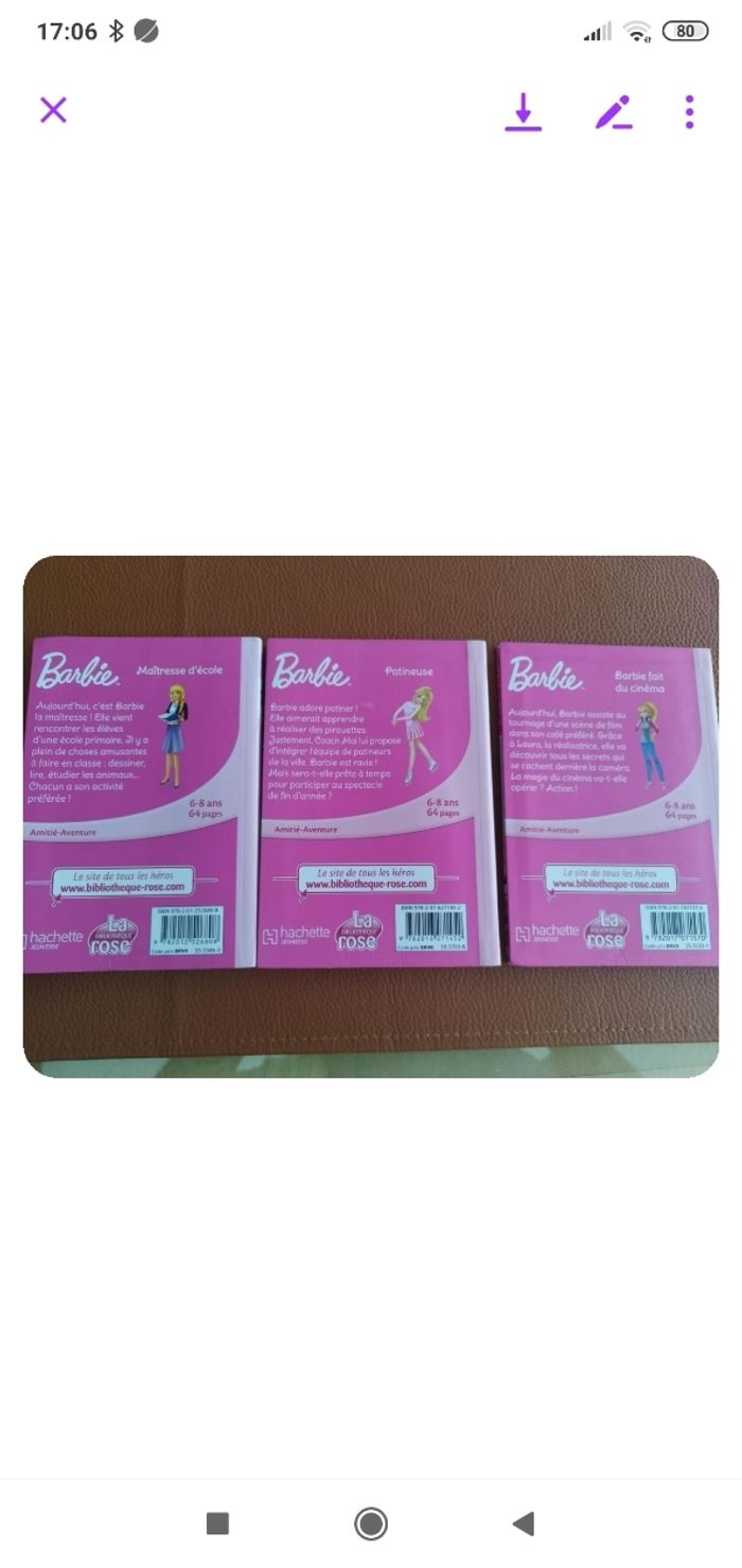 Lot de 3 livres barbie - photo numéro 2