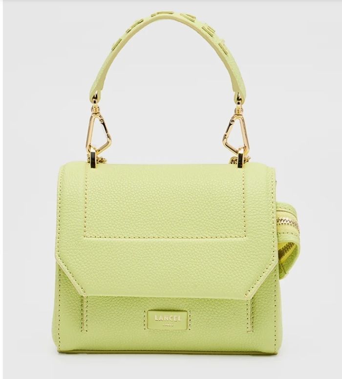 Sac a main porté bandoulière Lancel modèle Ninon petit format neuf avec étiquette encore emballé jaune vert 
