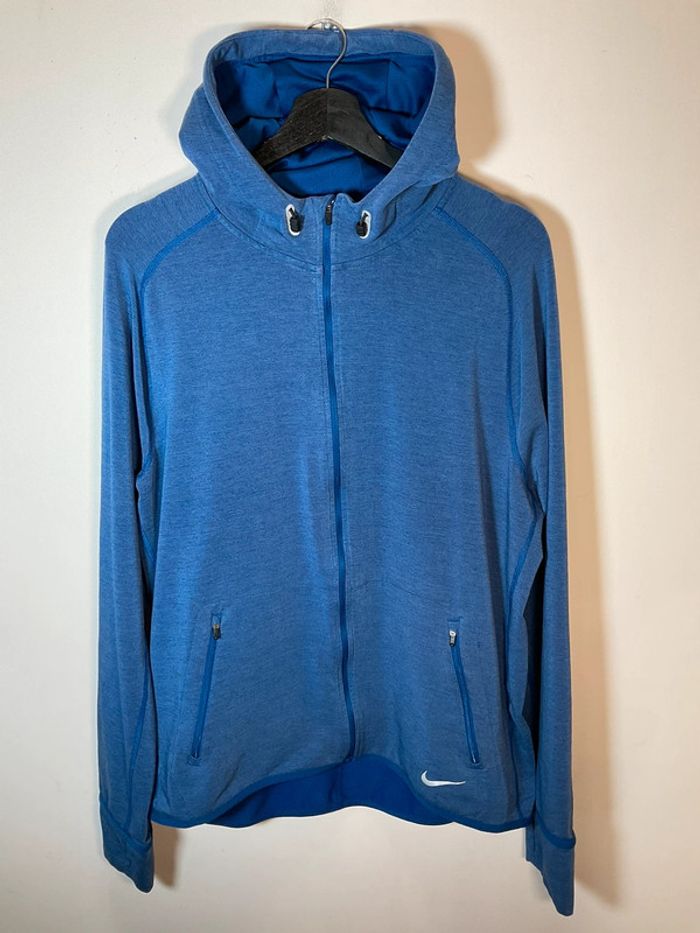 Veste zippée à capuche pour homme Nike Running bleue taille XL 148